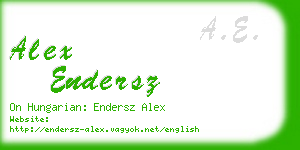 alex endersz business card